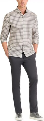 Van Heusen Men's Classic Fit Stain Shield Never Tuck Stretch Pattern Button Down Shirt in Saudi Arabia