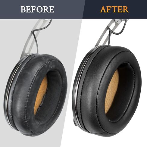 SOULWIT Replacement Ear Pads for Sennheiser Momentum 2.0 (Momentum 2, M2)/HD1 Wireless Over/Around Ear Headphones, Ear Pads Cushions with Soft Protein Leather, Noise Isolation Memory Foam - Black in Saudi Arabia