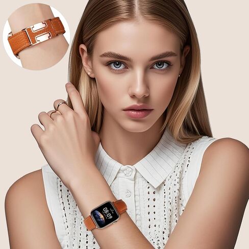 شريط مغناطيسي جلدي متوافق مع نطاقات Apple Watch 38mm 40mm 41mm 42mm 44mm 45mm 46mm 49mm 49 مم للنساء men ， حزام استبدال مصمم الجلود الأعلى من أجل IWatch Ultra SE in Kuwait