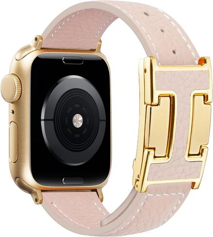 شريط مغناطيسي جلدي متوافق مع نطاقات Apple Watch 38mm 40mm 41mm 42mm 44mm 45mm 46mm 49mm 49 مم للنساء men ， حزام استبدال مصمم الجلود الأعلى من أجل IWatch Ultra SE in Kuwait