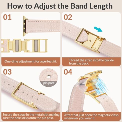 شريط مغناطيسي جلدي متوافق مع نطاقات Apple Watch 38mm 40mm 41mm 42mm 44mm 45mm 46mm 49mm 49 مم للنساء men ， حزام استبدال مصمم الجلود الأعلى من أجل IWatch Ultra SE in Kuwait