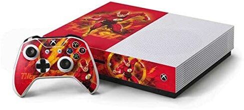 Skinit Skinit Gaming Gaming Skin متوافق مع وحدة التحكم في Xbox One S وحزمة التحكم - Warner Bros مرخص رسميًا تصميم الفلاش in Saudi Arabia