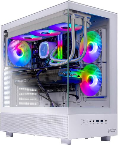 Skytech Gaming King 95 Desktop PC ، Ryzen 7 7700x 4.5 GHz (5.4GHz) ، NVIDIA RTX 5070 12GB ، 2TB Gen4 NVME SSD ، 32GB DDR5 RAM 6000 RGB ، 850W GOLD PSU ، 360MM ARGB AIO ، WI-FI ، WIN 11 in Saudi Arabia