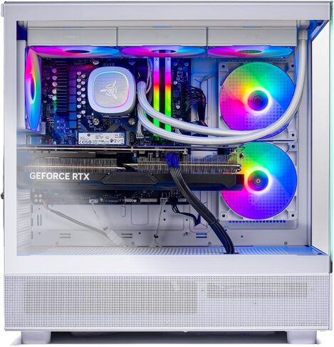 Skytech Gaming King 95 Desktop PC ، Ryzen 7 7700x 4.5 GHz (5.4GHz) ، NVIDIA RTX 5070 12GB ، 2TB Gen4 NVME SSD ، 32GB DDR5 RAM 6000 RGB ، 850W GOLD PSU ، 360MM ARGB AIO ، WI-FI ، WIN 11 in Saudi Arabia