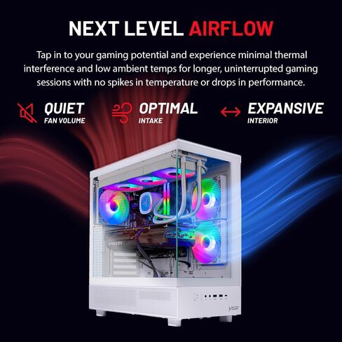 Skytech Gaming King 95 Desktop PC ، Ryzen 7 7700x 4.5 GHz (5.4GHz) ، NVIDIA RTX 5070 12GB ، 2TB Gen4 NVME SSD ، 32GB DDR5 RAM 6000 RGB ، 850W GOLD PSU ، 360MM ARGB AIO ، WI-FI ، WIN 11 in Saudi Arabia