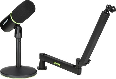 MV6 MV6 USB Gaming Microphone مع حامل الازدهار - الصوت للبث والبود والبود والألعاب - موقف ميكروفون المكتب البارز المتضمن للصوت الاحترافي in Saudi Arabia