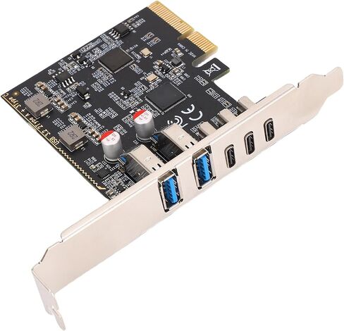 Bewinner 10Gbps PCIE to USB 3.0 Type C Expansion Card, 5 Ports for Desktop PC with ASM2142 Chip, Type C Expansion Card for Desktop PC in Saudi Arabia