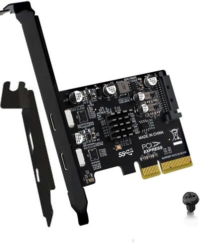 PH65CC PCIE3.0 إلى USB3.1 + بطاقة توسيع USB-C 10 جيجابت في الثانية مع دعم الكامل والنصف PCI-E X4 X16 in Saudi Arabia