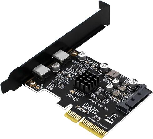 PH65CC PCIE3.0 إلى USB3.1 + بطاقة توسيع USB-C 10 جيجابت في الثانية مع دعم الكامل والنصف PCI-E X4 X16 in Saudi Arabia