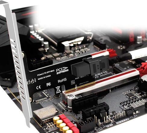 PH49 PCIE4.0 x4 إلى U.2 SFF-8643 Card Card Server NVME SSD Solid-State Drive Connector PCI-E Express X4/X8/X16 (مكافحة عالية المرتفع) in Saudi Arabia