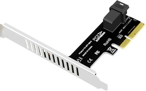 PH49 PCIE4.0 x4 إلى U.2 SFF-8643 Card Card Server NVME SSD Solid-State Drive Connector PCI-E Express X4/X8/X16 (مكافحة عالية المرتفع) in Saudi Arabia