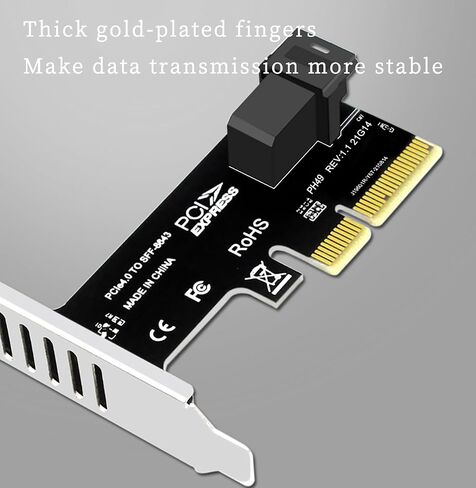 PH49 PCIE4.0 x4 إلى U.2 SFF-8643 Card Card Server NVME SSD Solid-State Drive Connector PCI-E Express X4/X8/X16 (مكافحة عالية المرتفع) in Saudi Arabia