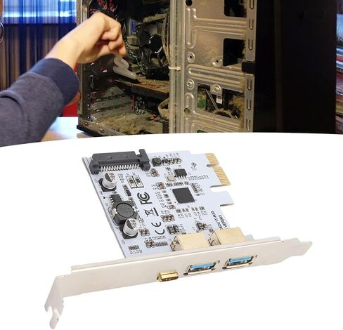 CUIFATI USB 3.2 Gen1 Type C CARD CARTION ، تصميم منفذ مزدوج ، سرعة نقل 5 جيجابت في الثانية ، رقاقة التحكم VL815 مستقرة ، تصميم السبورة الحديثة ، واجهة تواجه 19Pin in Kuwait