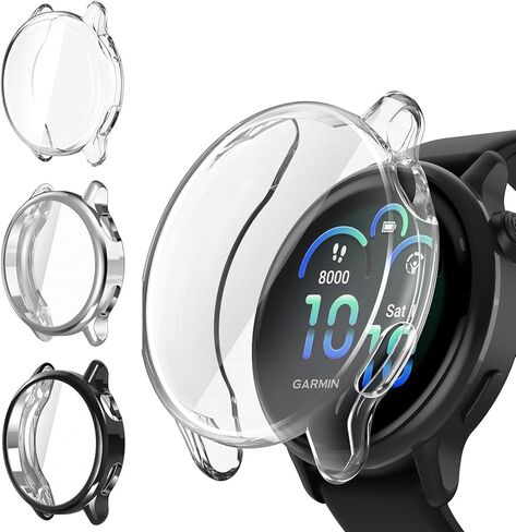 (3 عبوة) حامي شاشة NTIDEA متوافق مع Garmin Vivoactive 6 Watch Smart ، و Garm TPU Cover Cover Cover Slim Guard Thin Right Protector ، Clear in Kuwait