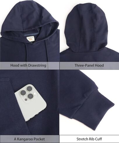 TICOMELA FR Sweatshirt FR Hoodie shirts 7.5oz Lightweight Cotton Flame Resistant Hooded shirts in Kuwait