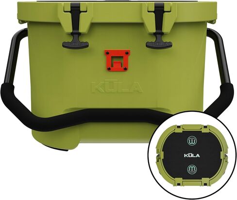 Kula by Bote Hard Shell Magnepod متوافق مع مقبض سفر تبرد مقبض مطاطية الإغلاق Gatorshell Construction عزل قوي 10 جالون مقعد الصيد المحمول ألوان متعددة in Saudi Arabia