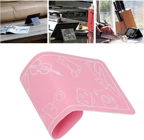 حامل هاتف الطائرة ، حامل الهاتف PU Mount Parplane Travel Travels Flying Flex Flap حامل الهاتف الخليوي مرن ، وقفًا للمكتبي للمنزل ، وملحقات السفر للطائرة (وردي) (وردي) in Kuwait