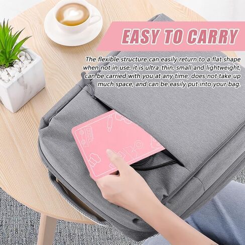 حامل هاتف الطائرة ، حامل الهاتف PU Mount Parplane Travel Travels Flying Flex Flap حامل الهاتف الخليوي مرن ، وقفًا للمكتبي للمنزل ، وملحقات السفر للطائرة (وردي) (وردي) in Kuwait