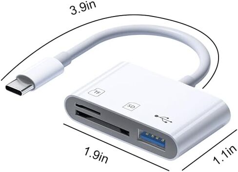قارئ البطاقات متوافق مع iPhone 15 16 و iPad و Mac وأكثر من أجهزة USB-C/Type C ، USB C إلى قارئ بطاقة SD in Saudi Arabia