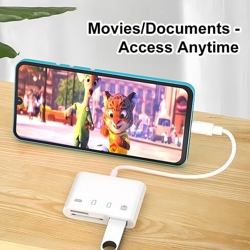 قارئ البطاقات متوافق مع iPhone 15 16 و iPad و Mac وأكثر من أجهزة USB-C/Type C ، USB C إلى قارئ بطاقة SD in Saudi Arabia