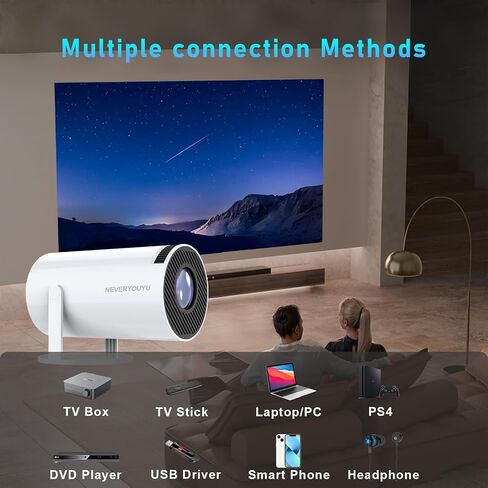 Arcade Vision Projector with Games Built in 36,000+ Retro Games, Gaming Video 2-IN-1 Projector 4K with 2 Wireless Controllers Gifts for Men/Teens/Kids in Saudi Arabia
