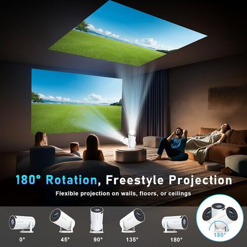 Arcade Vision Projector with Games Built in 36,000+ Retro Games, Gaming Video 2-IN-1 Projector 4K with 2 Wireless Controllers Gifts for Men/Teens/Kids in Saudi Arabia