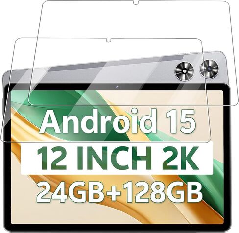 واقي الشاشة لـ SVITOO P12 Android 15 Tablet 12 Inch ، مضاد للخلع 9H فيلم زجاجي يسهل تثبيته ، بدون فقاعة ، عبوة 2 in Saudi Arabia