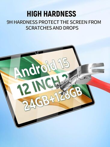 واقي الشاشة لـ SVITOO P12 Android 15 Tablet 12 Inch ، مضاد للخلع 9H فيلم زجاجي يسهل تثبيته ، بدون فقاعة ، عبوة 2 in Saudi Arabia