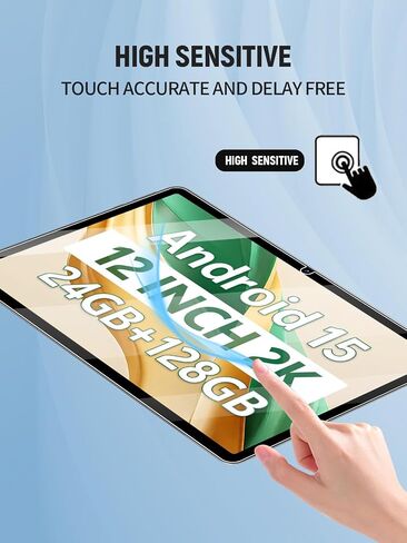 واقي الشاشة لـ SVITOO P12 Android 15 Tablet 12 Inch ، مضاد للخلع 9H فيلم زجاجي يسهل تثبيته ، بدون فقاعة ، عبوة 2 in Saudi Arabia