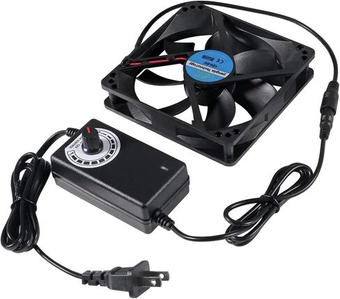 Blower Cooling Fan 120x25mm 110V 220V AC Powered Cooling Fan Dual-Ball Bearings 3 to 12V Speed Controller Fan for Receiver DVR Compatible with Playstation Xbox Component in Kuwait