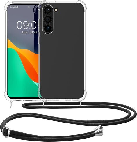 علبة Kwmobile Crossbody متوافقة مع Samsung Galaxy A36 5G Case - Clear TPU Phone Cover W/Lanyard Cord Strap - شفاف in Saudi Arabia