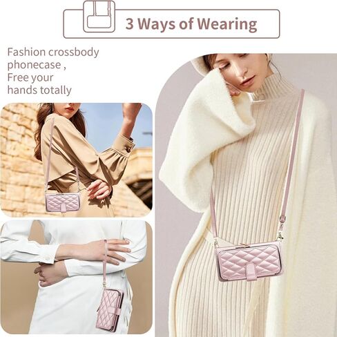 Wallet Case for Xiaomi 12T/12T Pro 5G with Detachable Wrist Strap Crossbody Shoulder Strap 9+ Card Slot Zipper Purse Luxury PU Leather Stand Cell Phone Cover for Mi T12 12TPro Women Deep Purple in Saudi Arabia