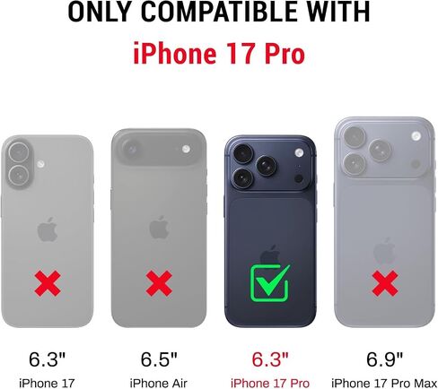 حالة محفظة متوافقة مع iPhone 17 Pro ، حامل بطاقة حظر RFID مع محفظة سحاب مع Crossbody حزام مقاوم للصدمة الغلاف اليدوية الجلدية لـ iPhone 17 Pro 6.3 '' 2025 Black in Kuwait