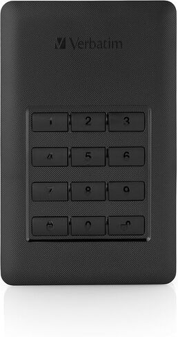 Verbatim 53401 1 TB Store 'n' Go Secure Portable HDD مع وصول لوحة المفاتيح - أسود in Saudi Arabia
