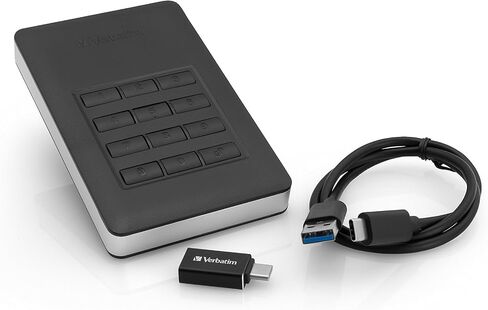 Verbatim 53401 1 TB Store 'n' Go Secure Portable HDD مع وصول لوحة المفاتيح - أسود in Saudi Arabia