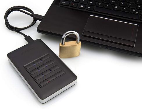 Verbatim 53401 1 TB Store 'n' Go Secure Portable HDD مع وصول لوحة المفاتيح - أسود in Saudi Arabia