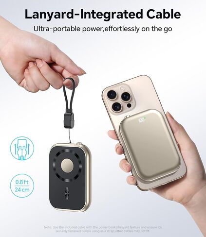 10,000mAh Magnetic Power Bank,Wireless Portable Charger with USB-C Cable,USB C in&Out Fast Charging Battery Pack,Travel Essentials Powerbank for iPhone 16/15/14/13/12 Series,Apple Watch Series,Airpods in Saudi Arabia