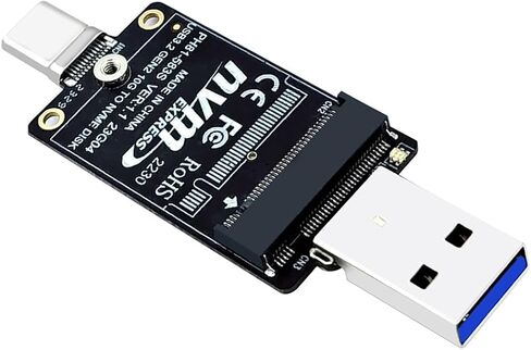 PH81-583S M.2 to USB-A USB-C Dual-Header Adapter Board 10Gbps with JMS583 Chip Compatible with M.2 NVMe Protocol 2230 SSD Enclosure in Saudi Arabia