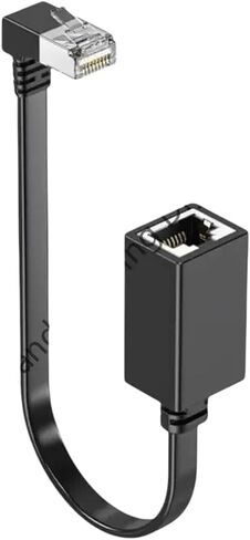 90 درجة زاوية CAT7 RJ45 Ethernet شبكة امتداد كابل الذكور إلى موصل أنثى لجهاز الكمبيوتر المحمول جهاز الكمبيوتر in Kuwait