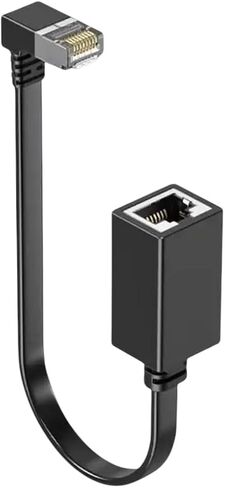 Cat7 Ethernet Extension Cable 10G Rj45 Cat7 Male to Female 90 Degree Rj45 Ethernet Extender Adaptier for Pc Laptop Ethernet Cable in Saudi Arabia