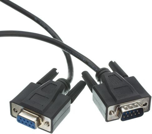 CableWholesale 6-Feet DB9 Male/DB9 Female 9C Serial Cable, Black (10D1-03206BK) in Saudi Arabia