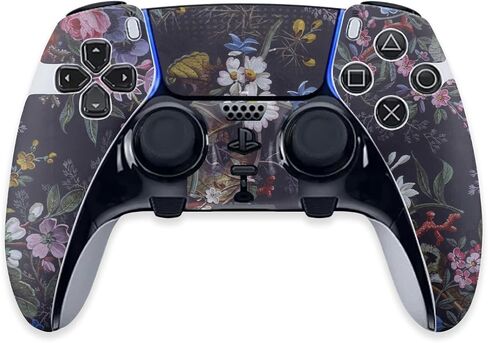 Mayyskins الجلد متوافق مع PS5 Dualsense Edge Controller - Midnight Blossom | غلاف الالتفاف الواقي ، الدائم ، والفريد من نوعه | من السهل تطبيق وتغيير الأنماط | صنع في الولايات المتحدة in Saudi Arabia