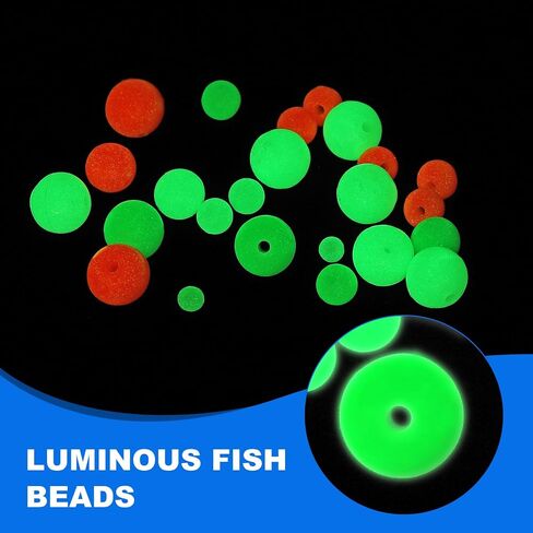 Fishing Beads Glow Soft Plastic Fishing Bait Eggs Lure Rigs Accessories, for Saltwater Freshwater in Saudi Arabia