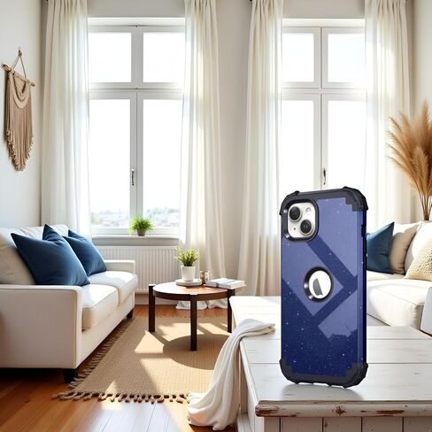 Idweel for iPhone 14 Plus Case مع حامي الشاشة للرجال ، فخم 3 في 1 صدمة رفيعة النحافة ، غلاف هجين شاق الثقيل. in Kuwait
