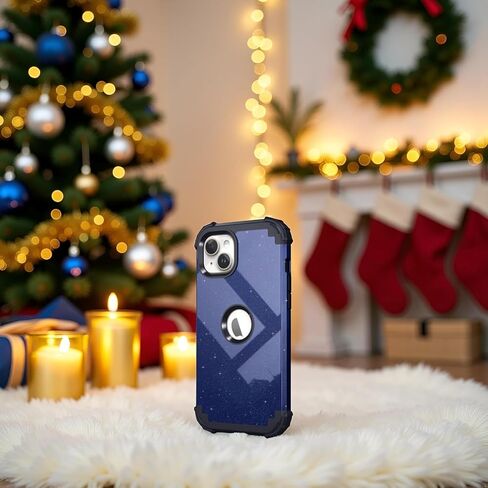 Idweel for iPhone 14 Plus Case مع حامي الشاشة للرجال ، فخم 3 في 1 صدمة رفيعة النحافة ، غلاف هجين شاق الثقيل. in Kuwait