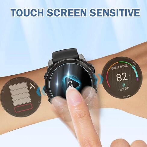 3 حزمة متوافقة مع Garmin Fenix ​​8 47mm شاشة واقي مع إطار تثبيت التحديد التلقائي ، HD Clear 9H خدعة ومضادة للخلع لفيلم واقي زجاجي 47 ملم فينيكس 8 in Kuwait