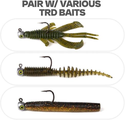 15-Pack Fish Eye Ned Rig Jig Heads with Welded Wire Bait Keeper – 1/16 3/32 1/8 3/16 1/4oz with 2/0 3/0 Hooks, Chartreuse Eyes, Secure Finesse TRD Hookup for Bass Fishing in Saudi Arabia