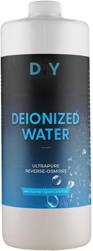 DIYChemicals Deionized Water (DI) – Filtered Demineralized Water Purification Softener Solution for Cleaning, Cosmetics, Automotive, Laboratory Equipment, Plants – Bulk DI | 1 Quart (32 fl oz) in Saudi Arabia