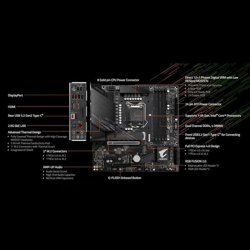 Motherboard Fit for GIGABYTE B560M AORUS Elite for 10/11th Gen Intel LGA 1200 - Industrial Packaged，Non-Original Packaging in Saudi Arabia