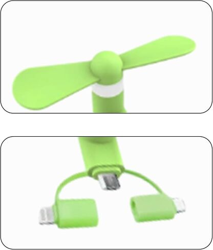 2PCS Portable Mini USB Type C Mobile Phone Fan Summer Cell Phone Accessories Black BLC1470-01 in Saudi Arabia